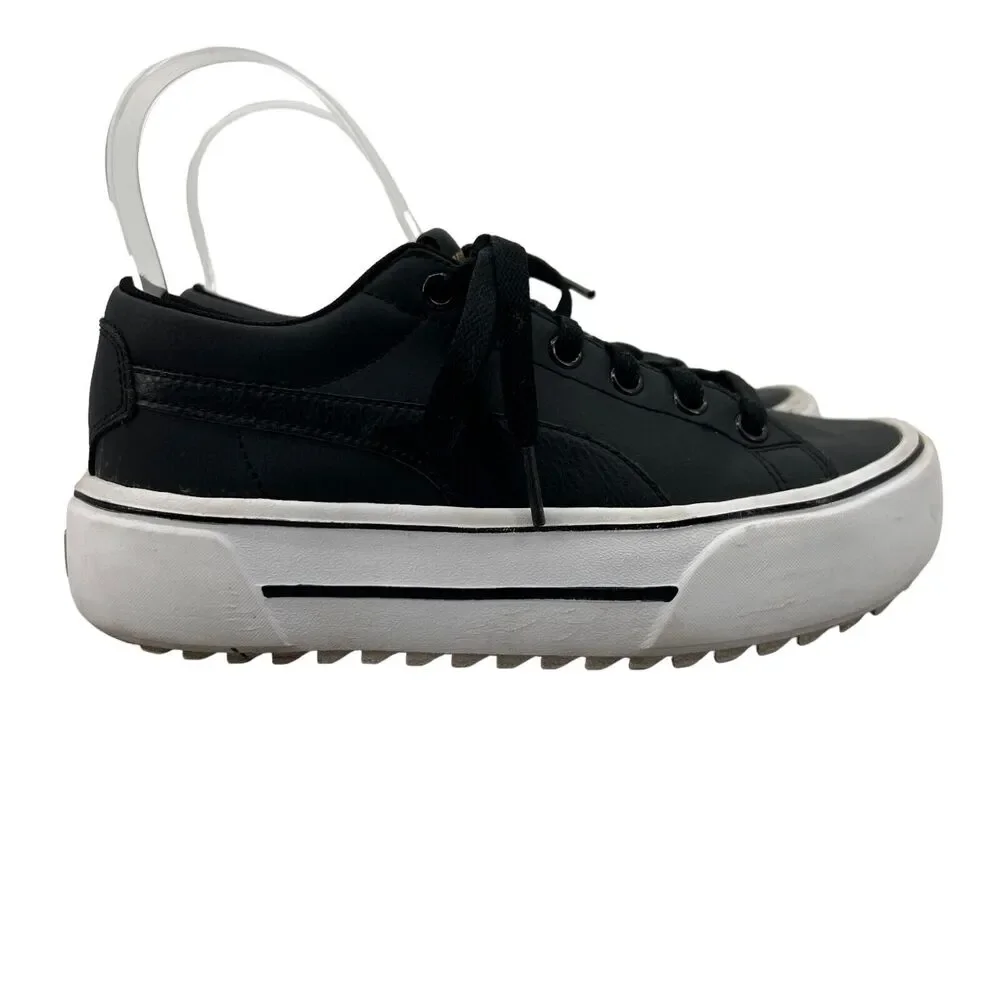 Puma Womens 6 Kaia Platform Sneaker Lace Up Round Toe Low Top Black Shoes 382706